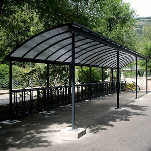 marquesina para bicicletas cubierta de policarbonato