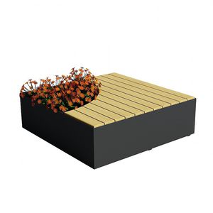 jardinera de madera de frondosa