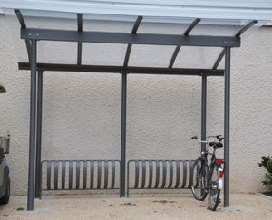 marquesina para bicicletas cubierta de policarbonato