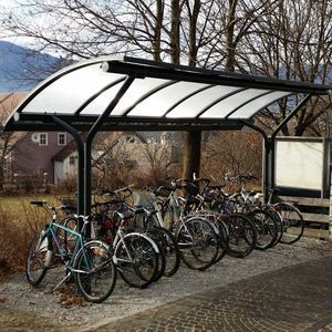 marquesina para bicicletas cubierta de policarbonato
