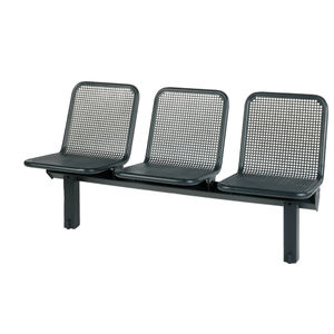 hileras de sillas de acero galvanizado