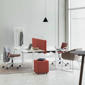 escritorio para open space / de madera lacada / moderno / para el sector servicios