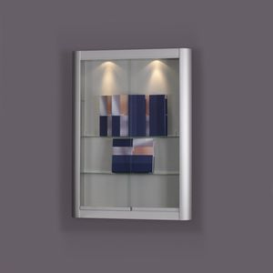 vitrina contemporánea / de pared / de vidrio / de madera