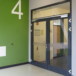 perfil para puerta de aluminio / de seguridad / con aislamiento térmico / antiincendios