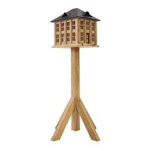 casita para pájaros de teca