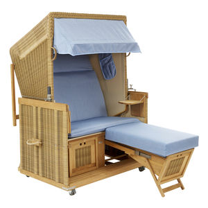 cama de jardín con dosel