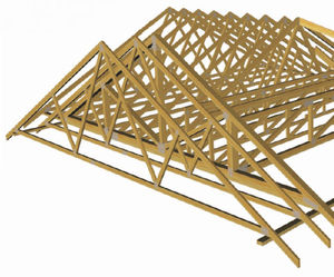 estructura de tejado de madera de madera