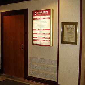 panel de información para hotel
