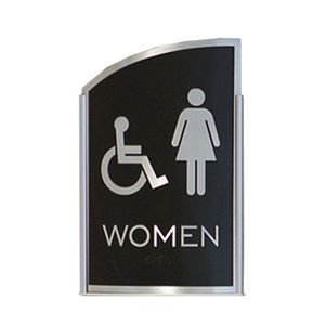 placa de señalización para sanitario