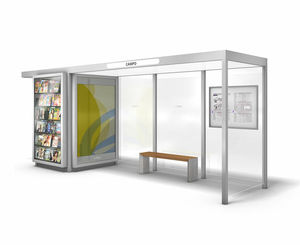 parada de autobús de aluminio