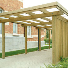 cubierta para aparcamiento de madera
