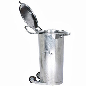 cubo de basura de chapa de acero