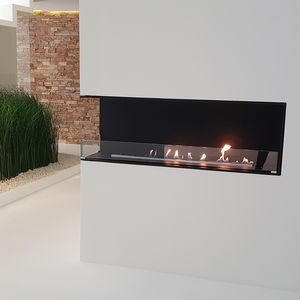 chimenea de bioetanol / contemporánea / hogar abierto / de esquina