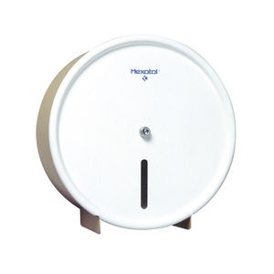 dispensador de papel higiénico de pared / de acero / epoxi / para el sector servicios