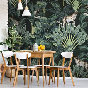 papel pintado moderno / con motivos florales / con motivos de la naturaleza / con motivos animales