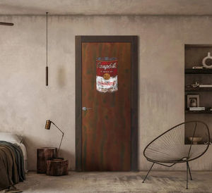 puerta color del acero Corten
