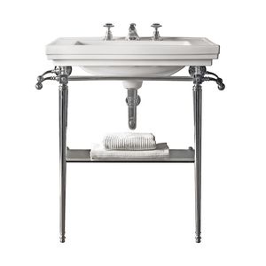 consola para lavabo de níquel