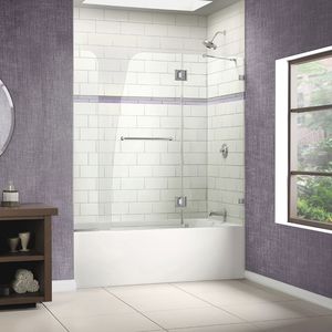 mampara de bañera abatible