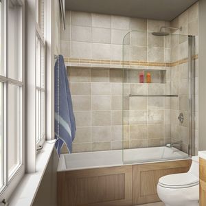 mampara de bañera abatible