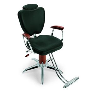 sillón de barbero de madera maciza