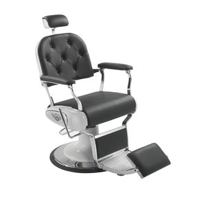 sillón de barbero de cuero artificial