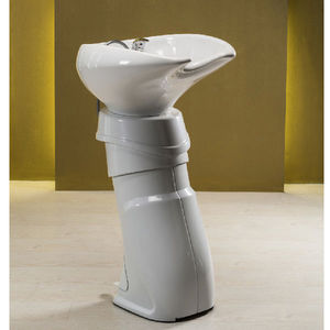 lavabo de pie / de cerámica / de polietileno / contemporáneo