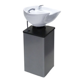 lavabo de pie / de cerámica / de metal / contemporáneo
