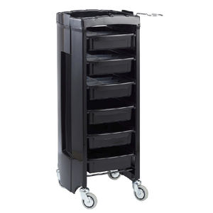 carrito de servicio / para peluquería / de plástico / de madera