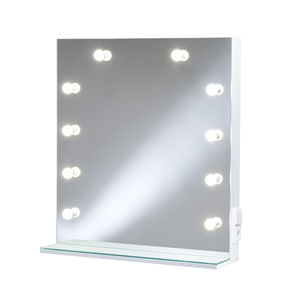 espejo de pared / con luz LED / contemporáneo / rectangular