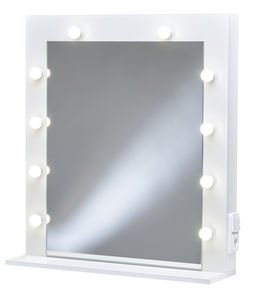espejo de pared / con luz LED / contemporáneo / rectangular