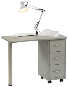 mesa de manicura con espacio de almacenamiento