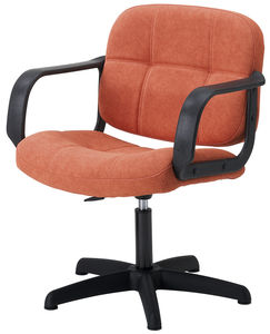 sillón de peluquería de tejido / con patas en forma de estrella / giratorio