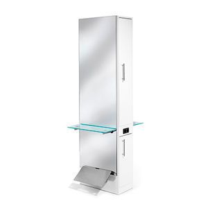 tocador contemporáneo / de metal / para peluquería / 2 plazas