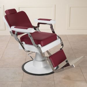 sillón de barbero de acero inoxidable