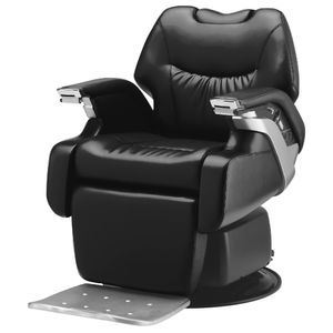 sillón de barbero de cuero artificial