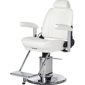 sillón de barbero de cuero artificial