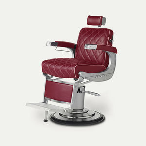 sillón de barbero de cuero artificial