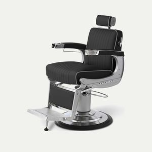 sillón de barbero de cuero artificial