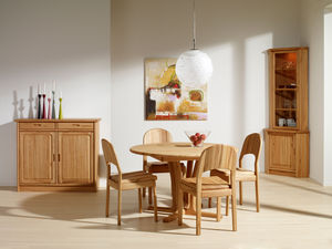 mesa de comedor clásica / de roble / redonda