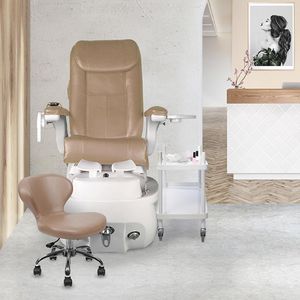 sillón spa de pedicura de cuero artificial
