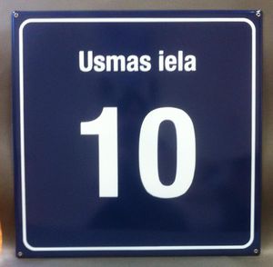 placa de señalización de pared