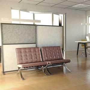 panel de absorción acústica para interiores / de fibra de poliéster / autoportante / de doble cara