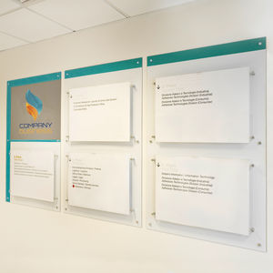 panel de señalización de pared