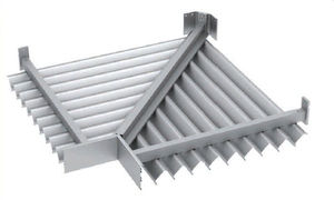 celosía con lamas de aluminio
