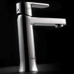 grifo monomando para lavabo / de metal cromado / de baño / con 1 orificio
