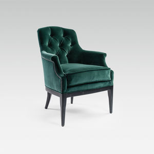 sillón clásico / de tejido / de haya / para hotel