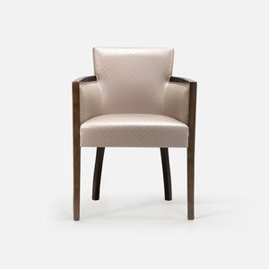 sillón contemporáneo / de haya / de tejido / de cuero