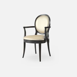silla clásica / con cojín amovible / apilable / tapizada