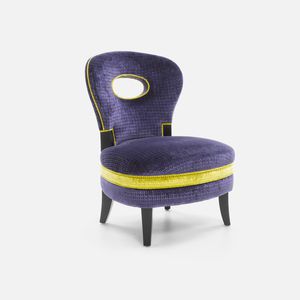 sillón bajo contemporáneo / de tejido / con reposapiés / para el sector servicios
