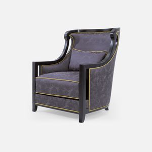 sillón clásico / de tejido / de haya / Bergere